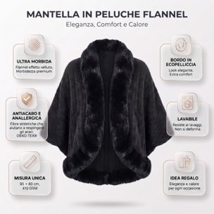 Mantella in velluto - Nero