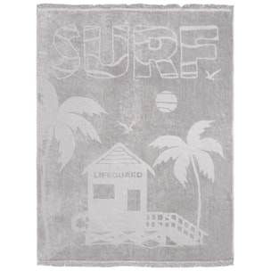 Serviette de plage éponge velours Jacquard ciselée - Goldrock - 140x180cm - 340g/m²