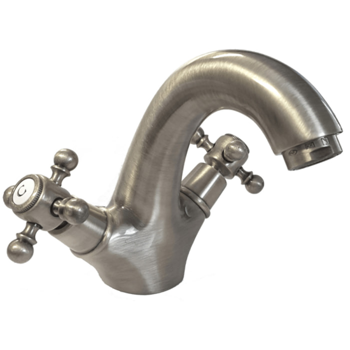 Mélangeur lavabo bec bas monotrou PAINI Tiffany Gris Acier