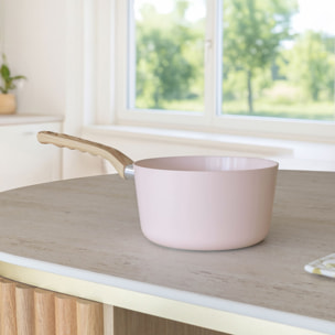 Casserole 20cm avec revêtement céramique rose - tous feux COLORAMA