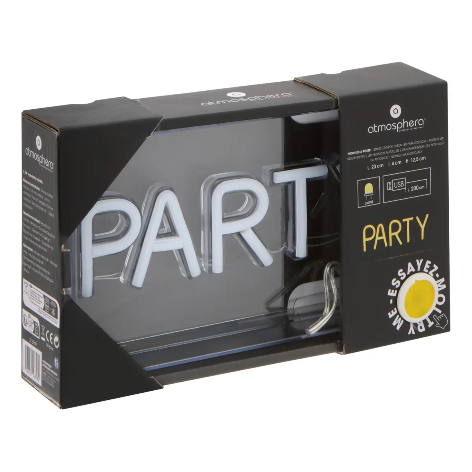 Néon LED à poser "Party" 23x12,5cm