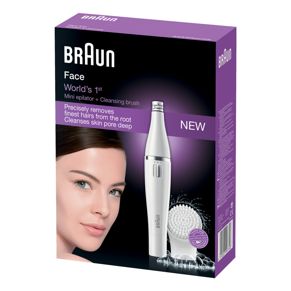 Braun Épilateur Visage Face 8 - Avec Brosse Exfoliante - Blanc
