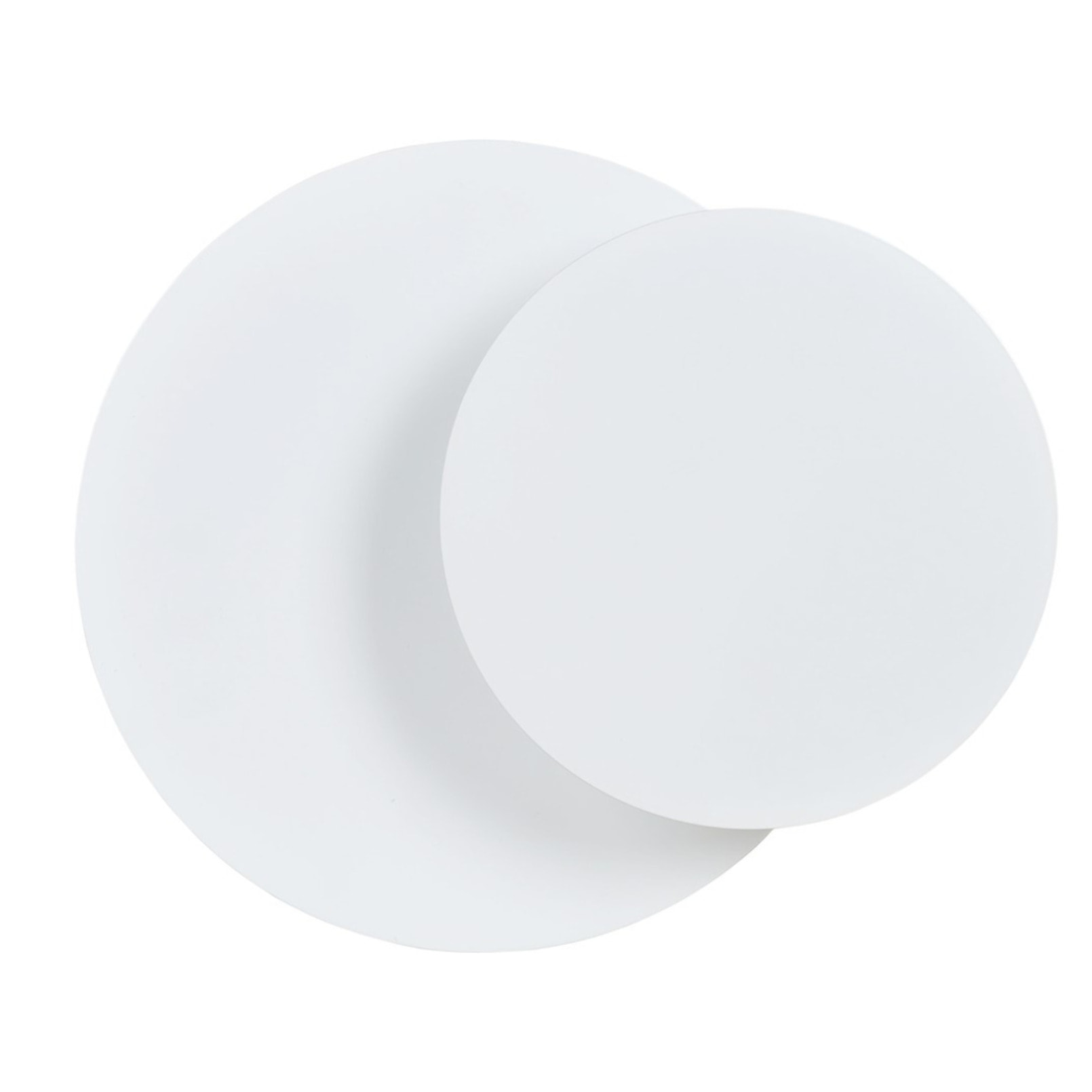 Lampada da parete Circle in acciaio bianco opaco e legno