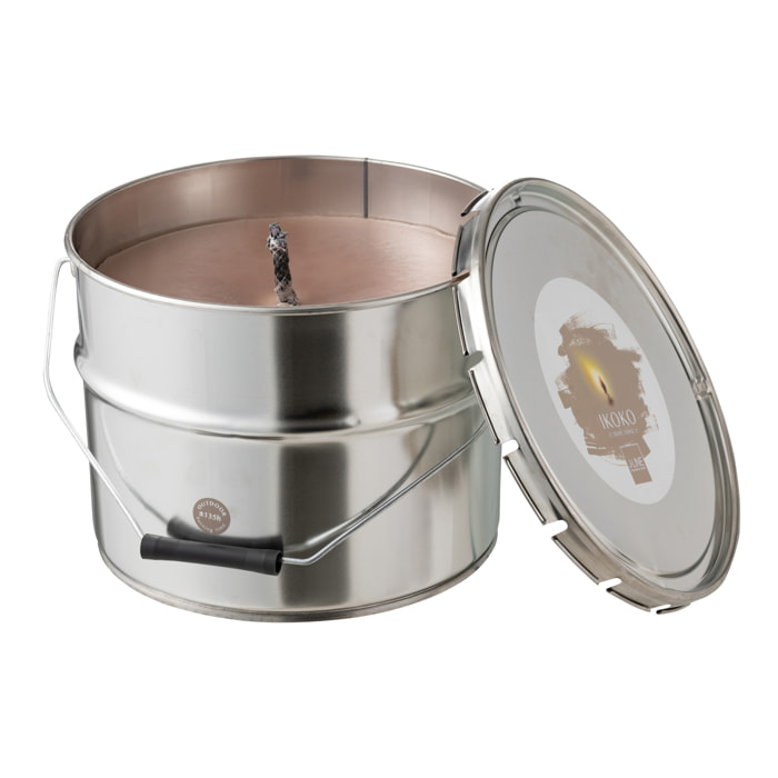 J-Line bougie exterieure Pot De Peinture - métal/cire - taupe - large - 135H