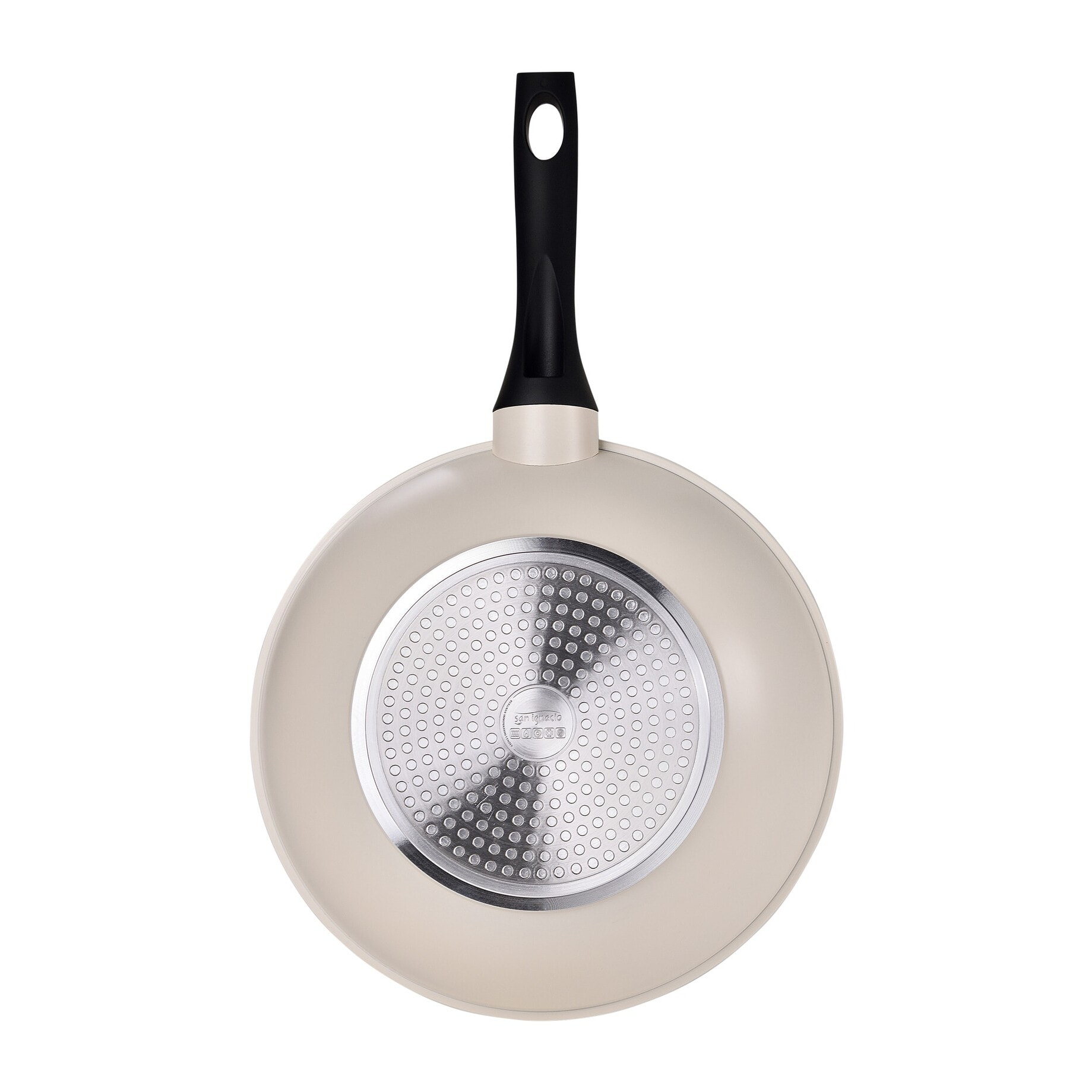 Wok ø28x7,6cm en aluminio forjado de color blanco, apta para inducción y antiadherente expert nerja san ignacio