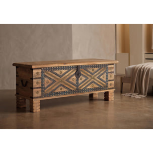 Baúle de Madera de Mango 116 Cm Estilo Vintage Étnico