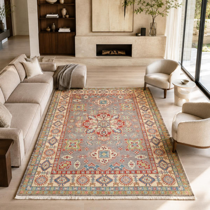 Tapis salon traditionnel, noué main en laine, ISUM