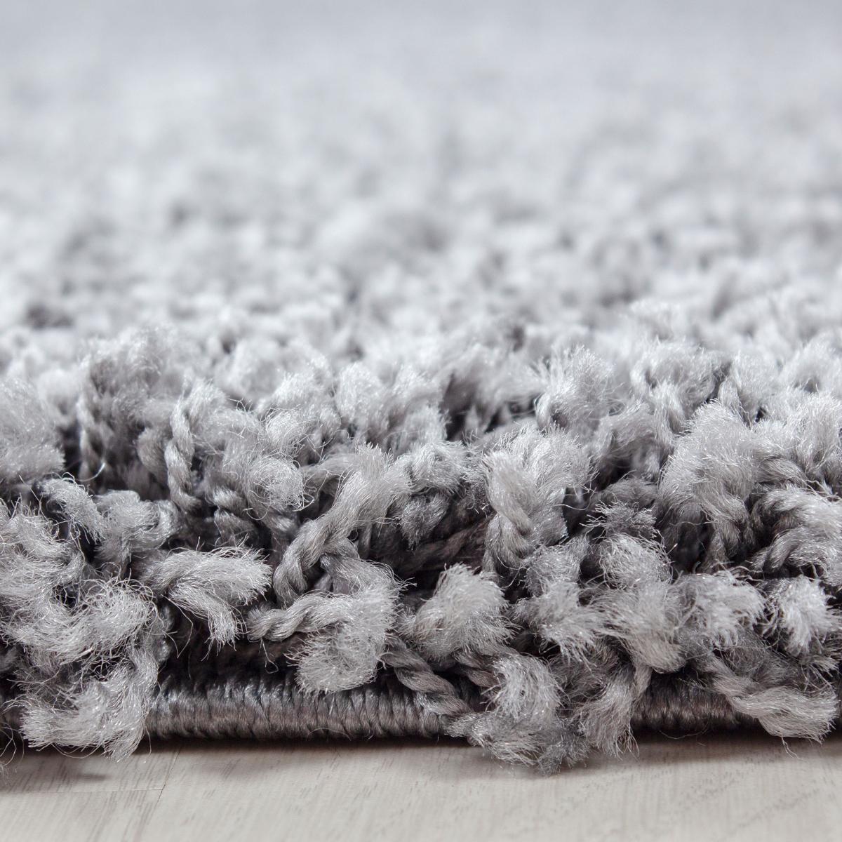 Tapis poils longs shaggy tissé motif uni ZASIVE
