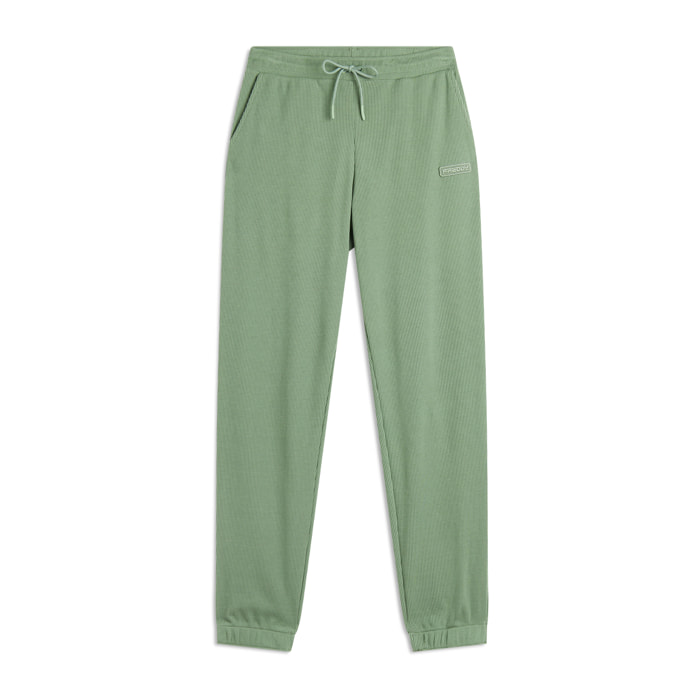 Pantaloni joggers da donna in tessuto jersey waffle