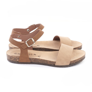 SANDALO BIO FLAT FASCIA BEIGE