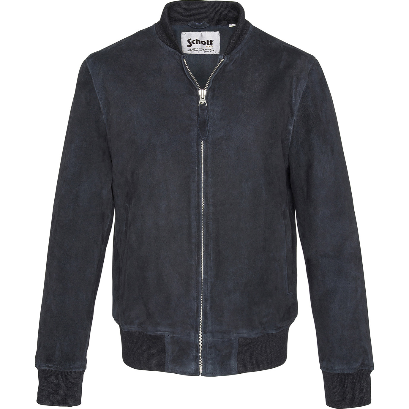 CASUAL BOMBER JACKET SCHOTT NAVY