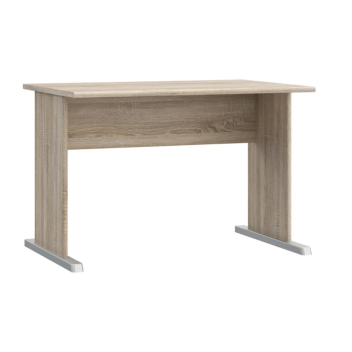 Bureau L. 108 cm décor chêne sonoma avec pieds effet aluminium - MIA
