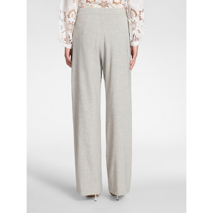 Elena Mirò - Chinos misto lino - Grigio