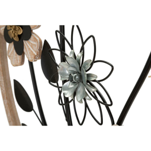 PANNELLO IN FERRO E LEGNO RAFFIA CM Ø 50X3