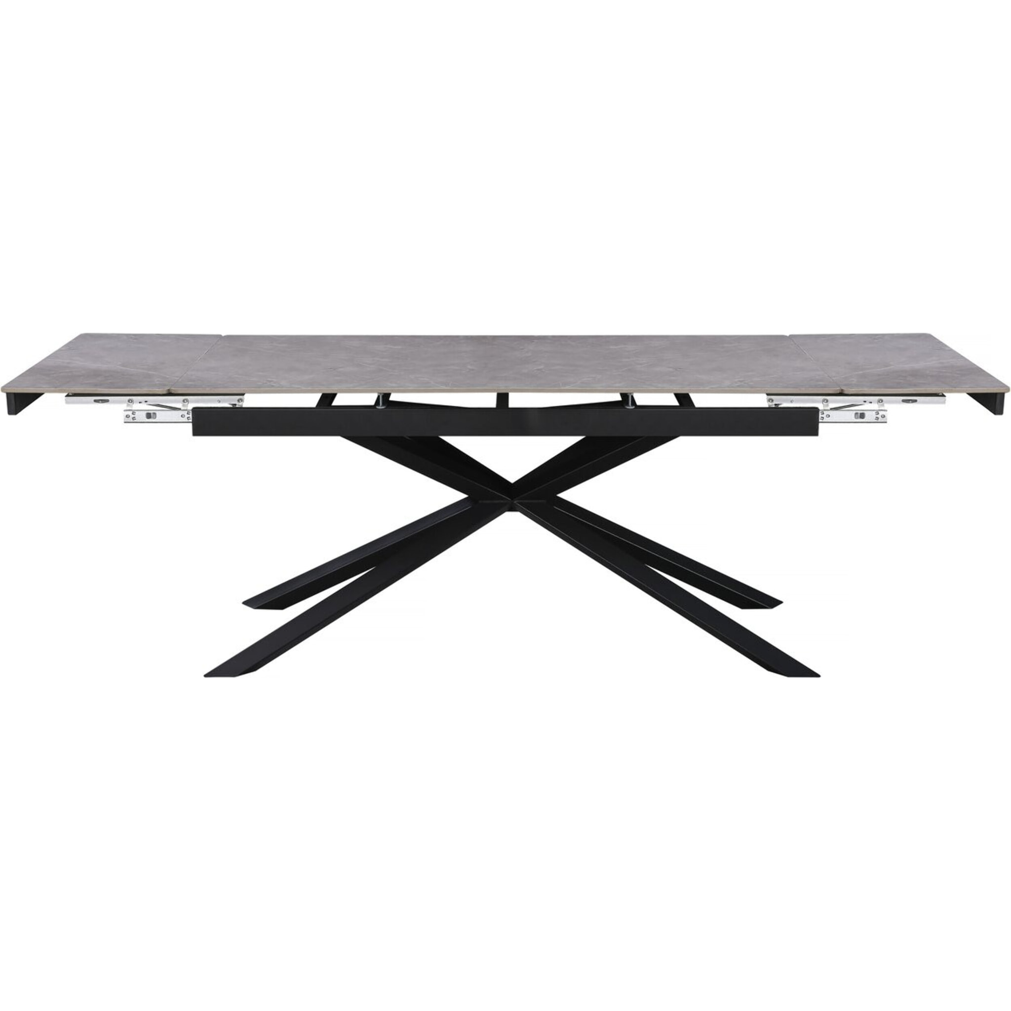 Table à manger extensible en céramique 6 à 10 personnes "Celeste" - Gris marbré