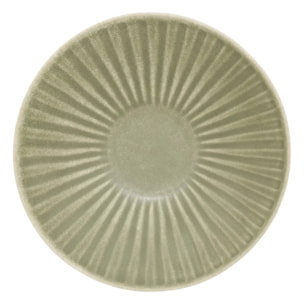 Lot de 4 Assiette creuse Nyero ronde D.21cm vert