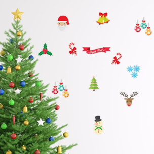 Sticker Noël Joyeux Noël pour enfant - Autocollants stickers adhésifs noël - décoration fêtes