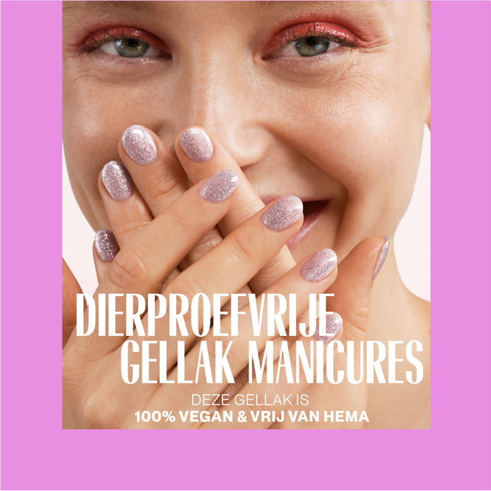 Set vernis semi-permanent - 4 x 15 ml Taupe, Violet, Gris & Violet Pailleté