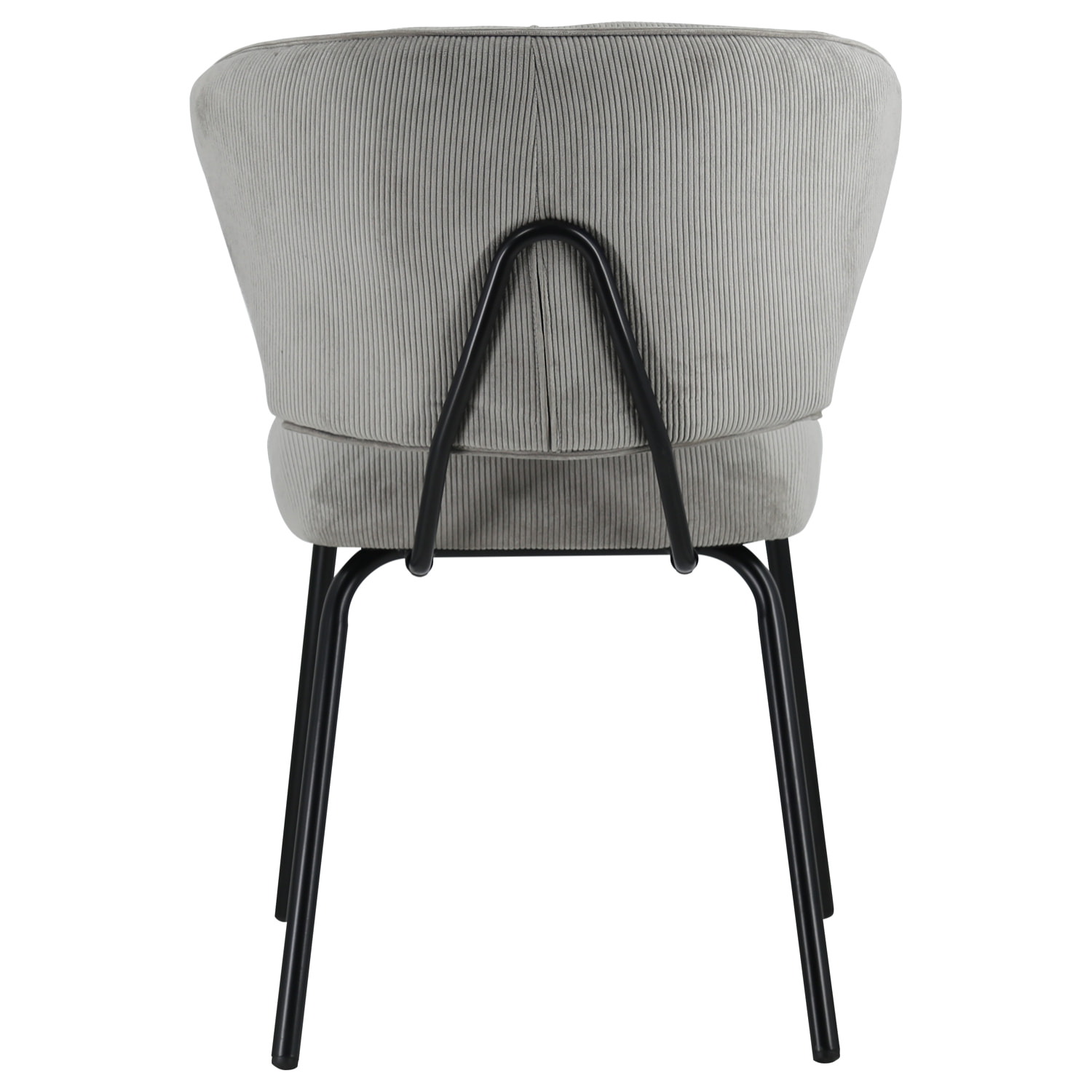 Lot de 2 chaises en velours côtelé gris clair NILSA