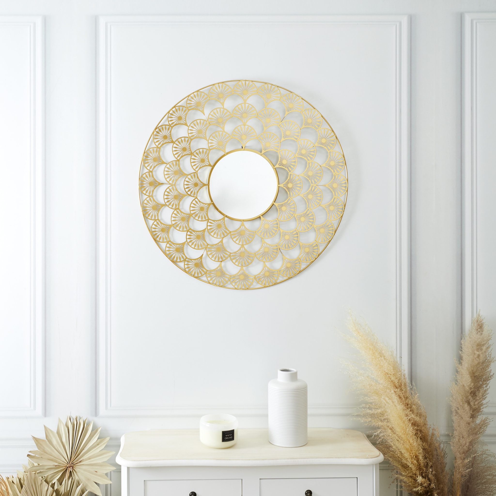 Miroir Ajoure Metal D70cm