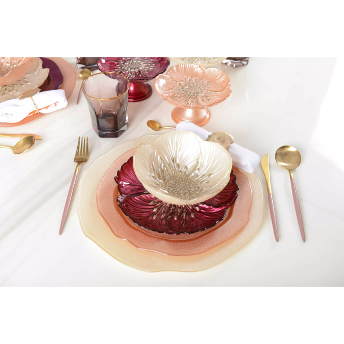 Lot de 6 Assiette de présentation vanille