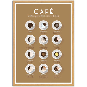 Affiche - Authentiques Recettes des Cafés Italiens - Frog Posters