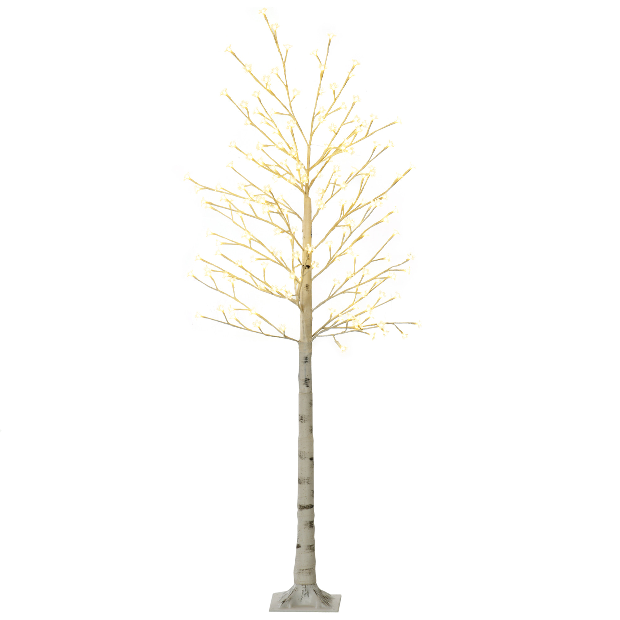 árbol de Cerezo con 180 Luces LED IP44 Ajustable en 3 Modos 21,5x21,5x180 cm