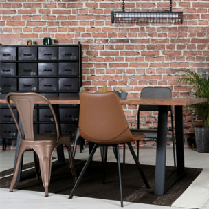 Lot de 2 chaises en métal cuivre - Indus