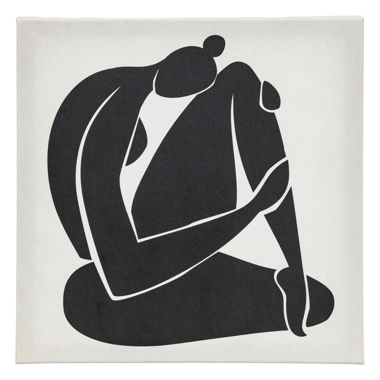 Lot de 5 toiles imprimées Cynthia noir et blanc 15x20/25x25cm