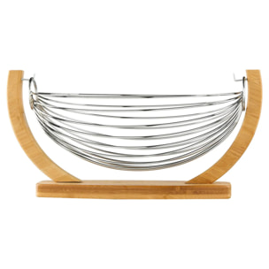 Corbeille balançoire métal 36x21cm Bambou