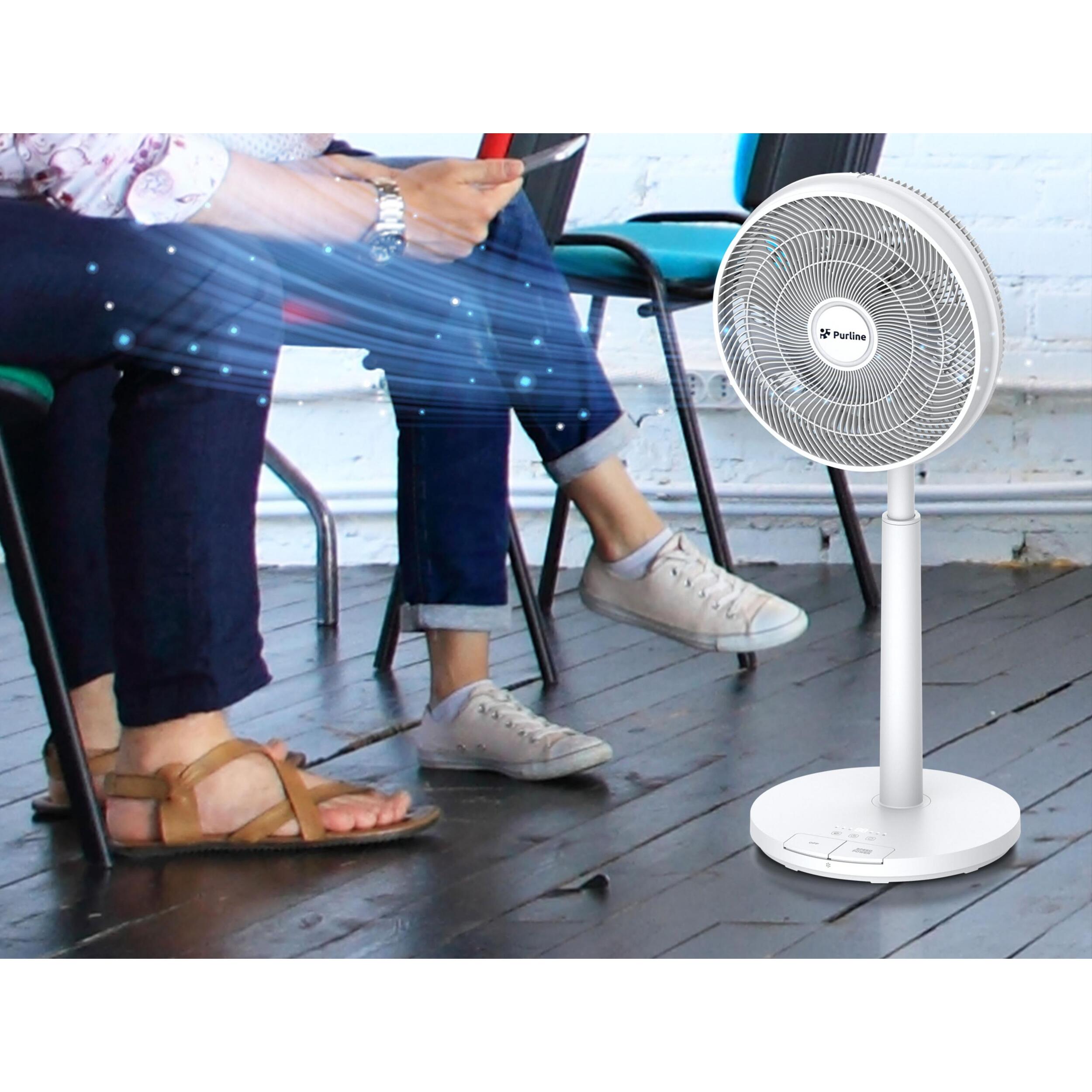 Ventilateur de sol DC avec batterie et 9 pales