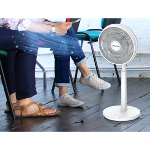 Ventilateur de sol DC avec batterie et 9 pales