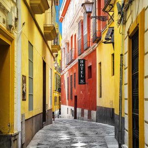 Affiche spain street Affiche sous cadre bois