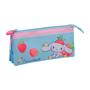 Custodia Tripla Cinnamoroll. Interno completamente foderato e personalizzato.