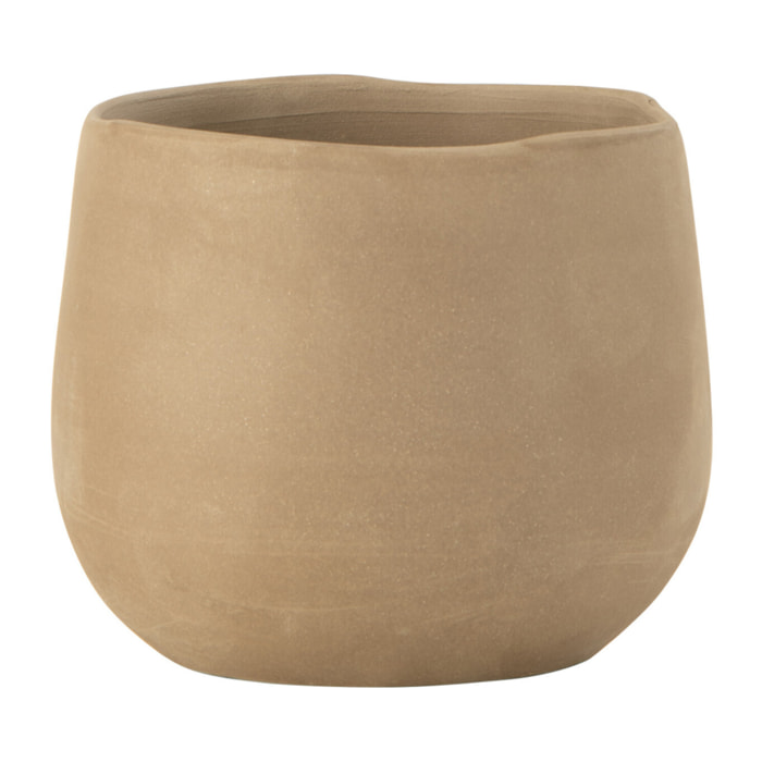 J-Line Cachepot Uni Ceramique Beige Small