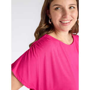Fiorella Rubino - Camiseta con elástico en la parte inferior - Fuchsia