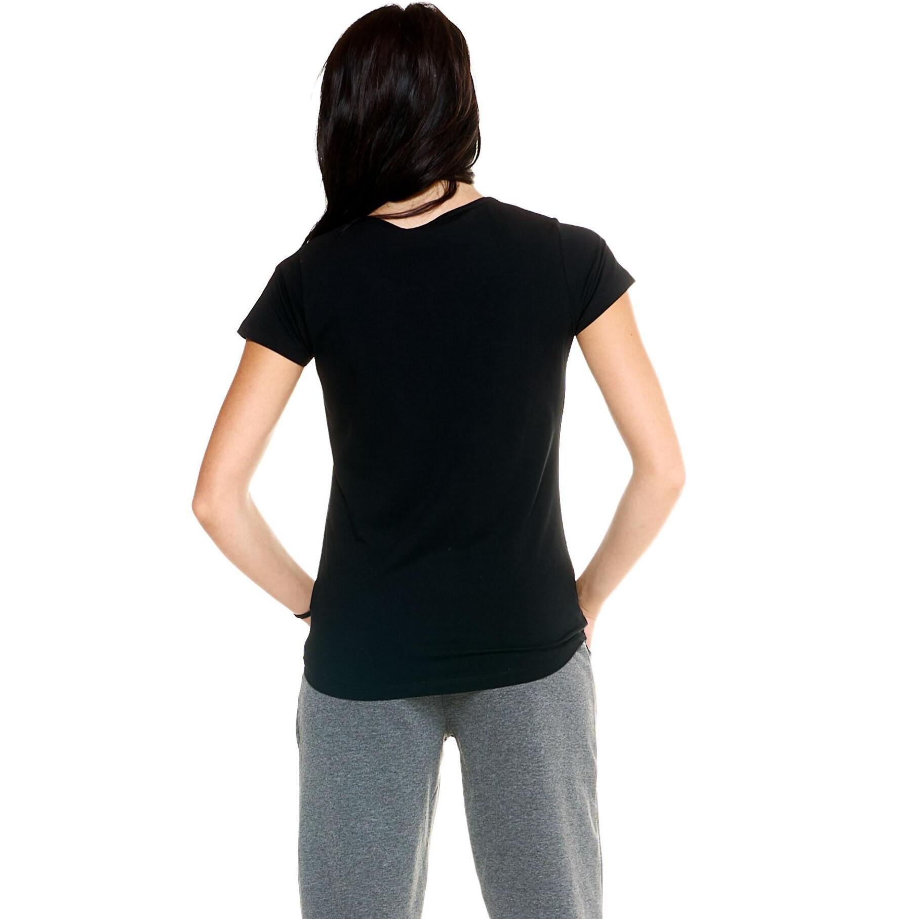 Camiseta de mujer con logo metalizado Leone Basic