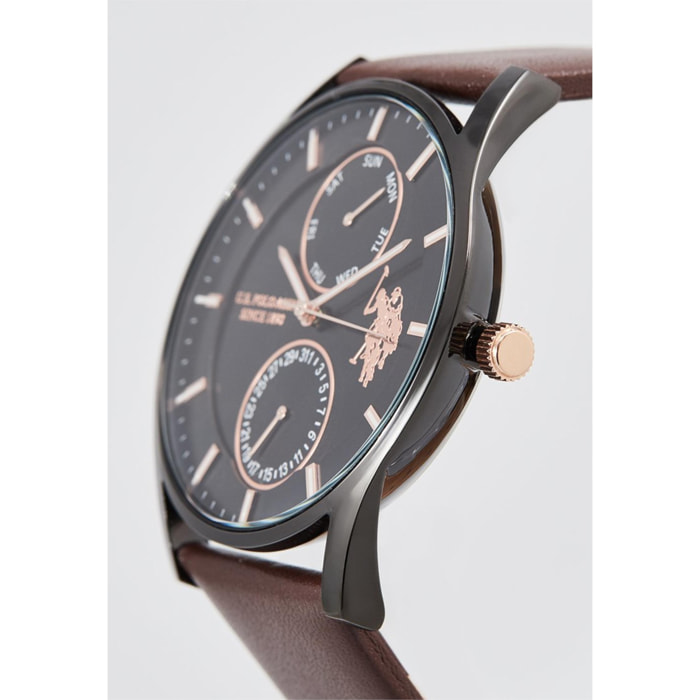 Orologio U.S. Polo Assn. con cinturino in pelle