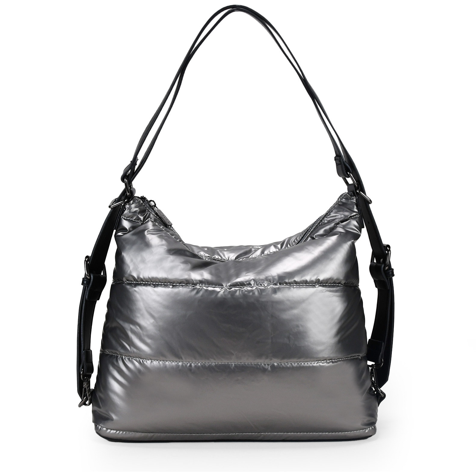 Bolso mochila plomo con acolchado