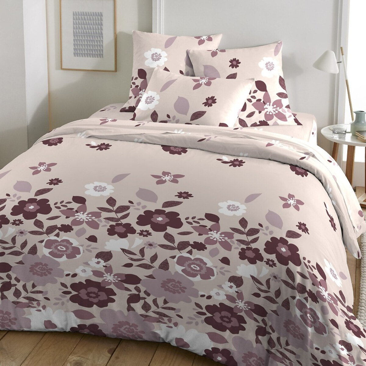 PARURE DE COUETTE 3 PCS 100% COTON 51 FILS CAPUCINE