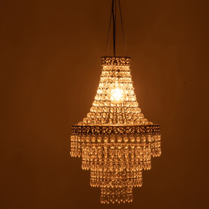 J-Line abat-jour chandelier - acrylique - transparent/doré - small