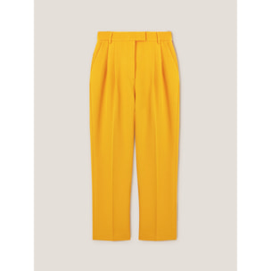 Motivi - Pantalones con pinzas - Amarillo