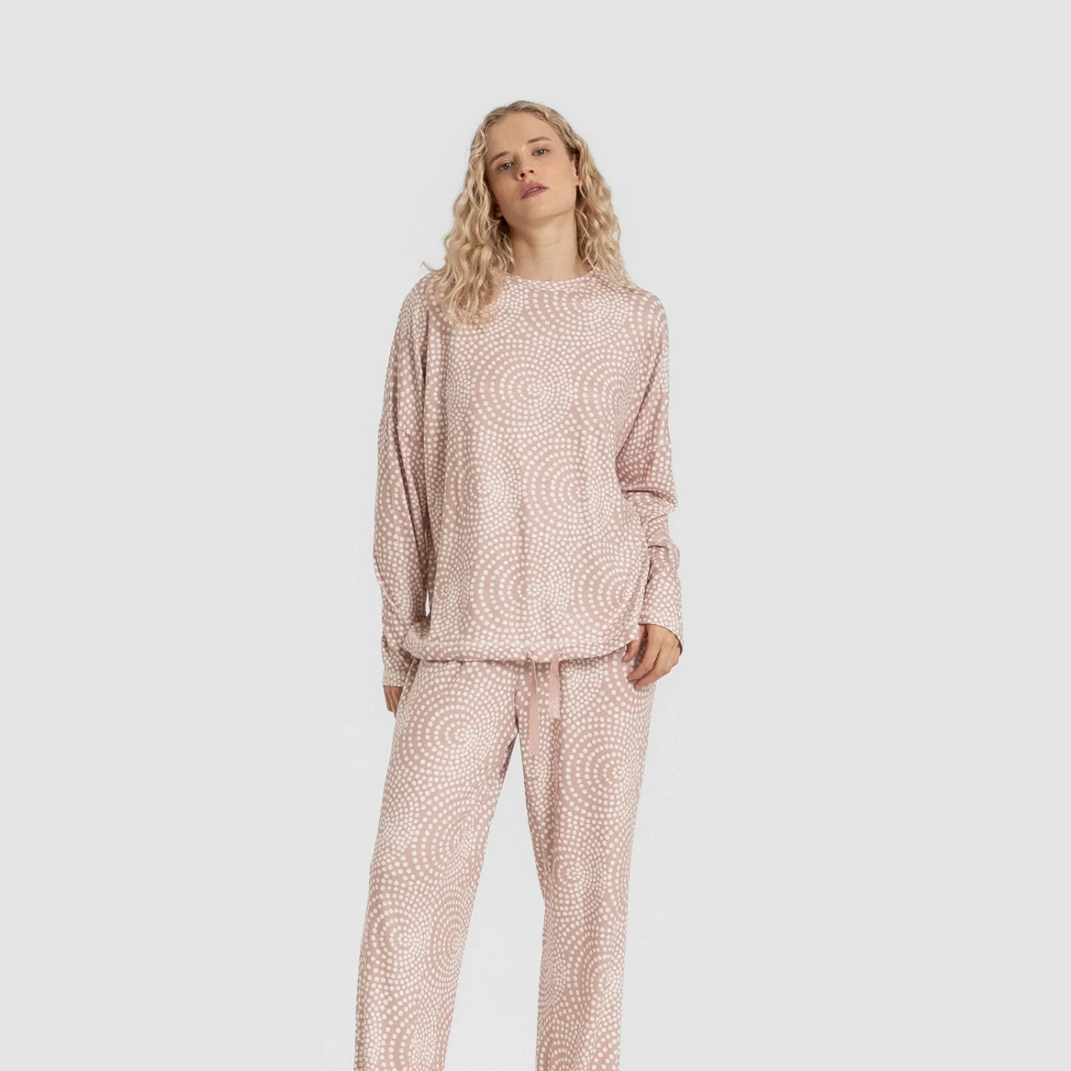 Pigiama lungo da donna secret katy mauve pink