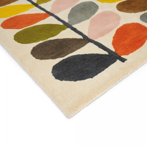 Tapis salon et chambre fait à la main en laine motif seventies GUXE