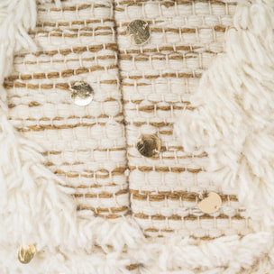 Tabouret BADA Partiellement fabriqué à la main en Laine