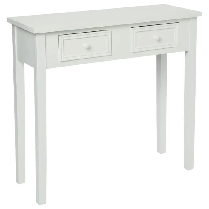 Console "Charme" blanc L80cm