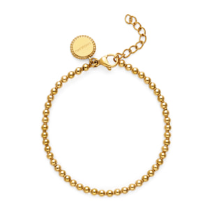 Pulsera Rosario Acero Baño Oro