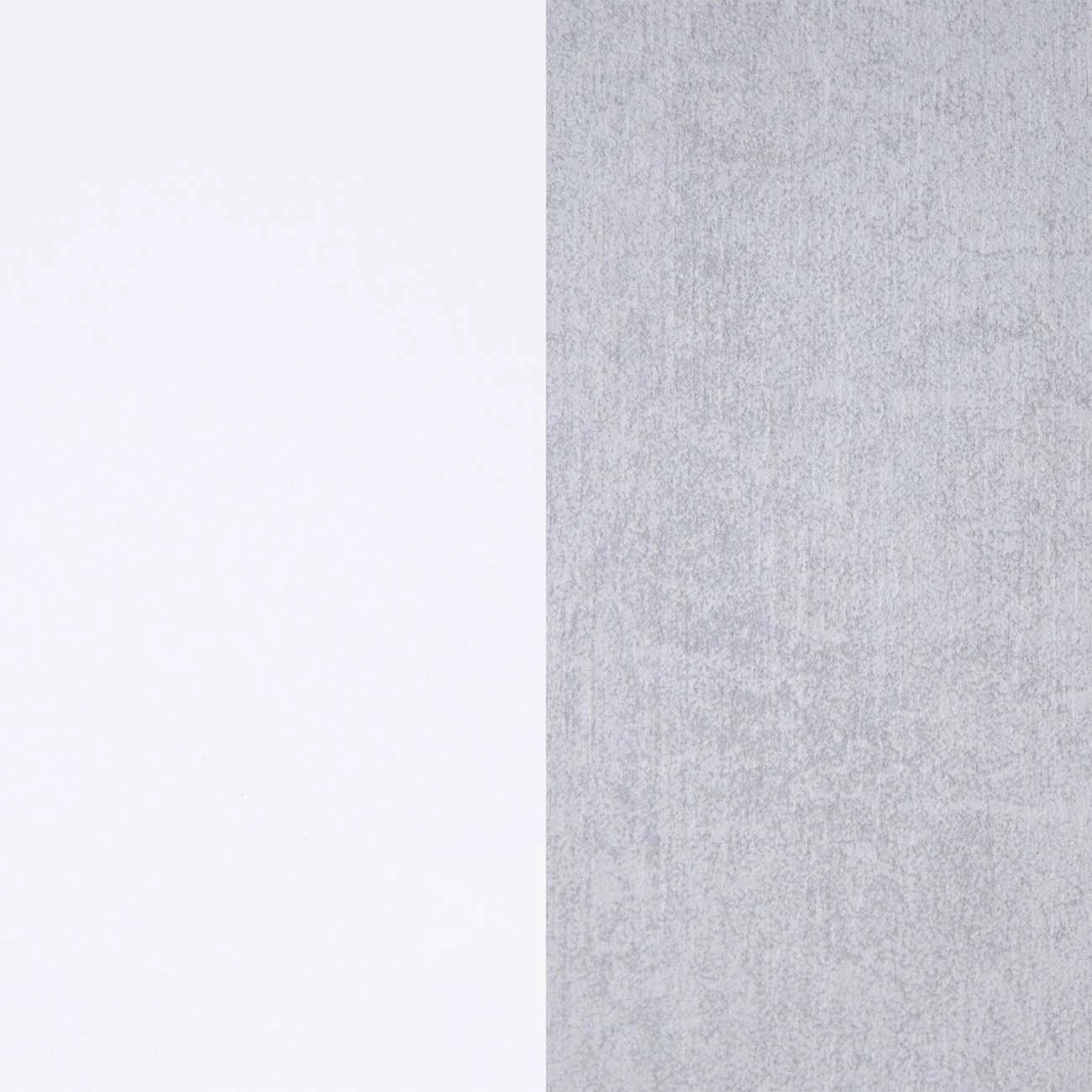 Mesa de centro elevable con almacenaje en blanco mate y gris cemento 102x43-54 cm Lya Blanco Artik (Blanco Mate) - Gris Cemento