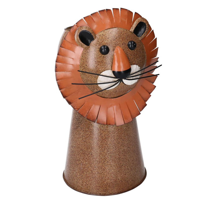 Portavaso in latta leone cmø20h30