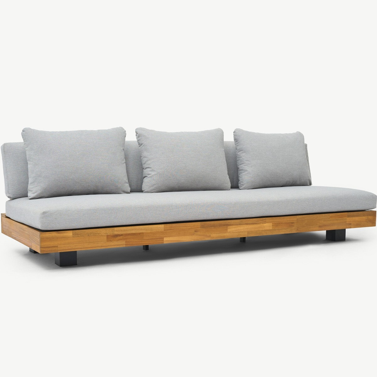 Canapé de jardin 3 places en bois FSC - CAPRI